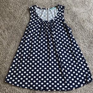 NAVY POLKA DOT TANK TOP - SMALL NWOT